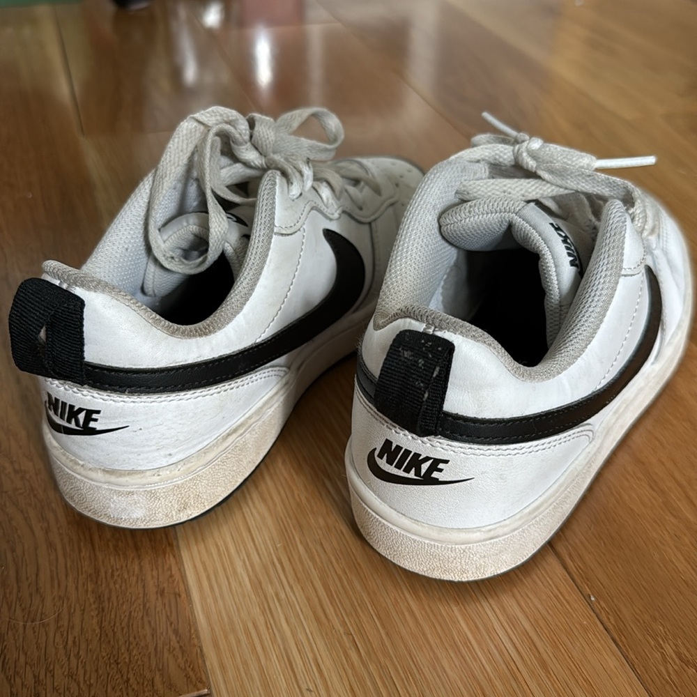 White Sneakers with Black Swoosh - Picture 2 of 5
